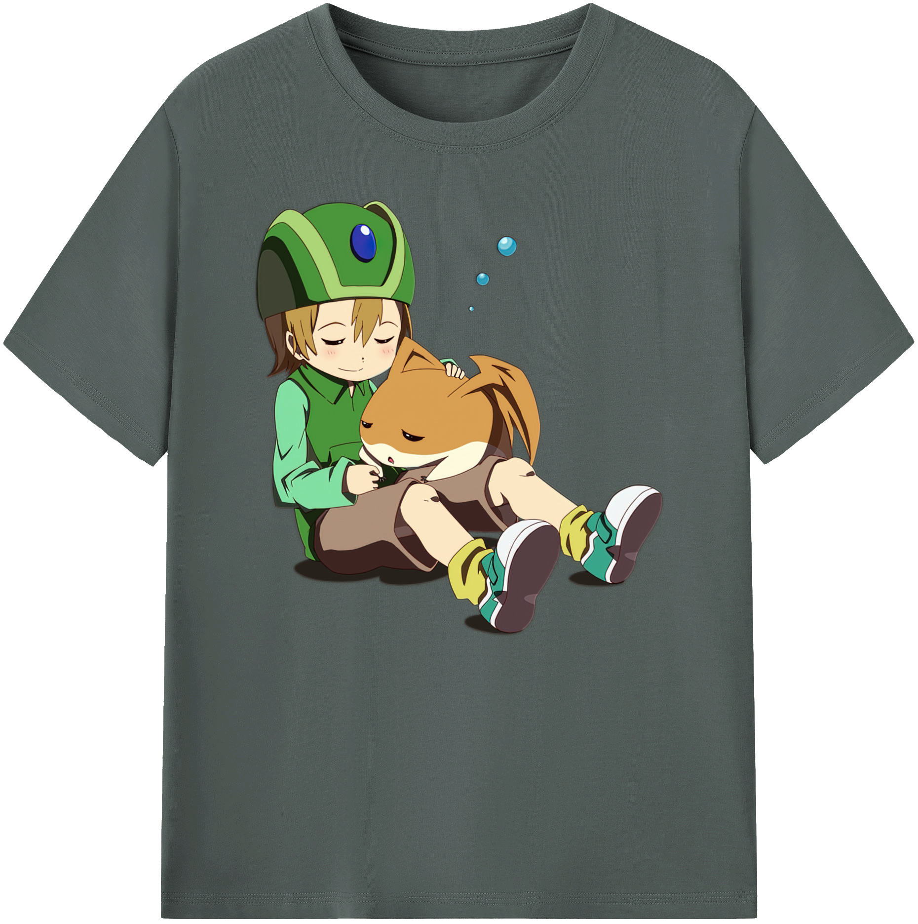 （画像用） Digimon デジタルモンスター/デジモン 綿100％ メンズ半袖Tシャツ｜肌触りやわらか＆通気性